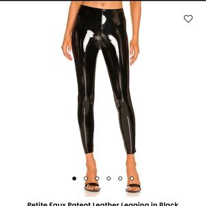 Petite Faux Patent Leather Leggings